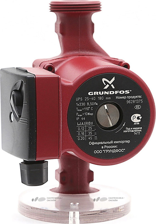 Насос циркуляционный  Grundfos UPS 25/40 длина 180 11/2"